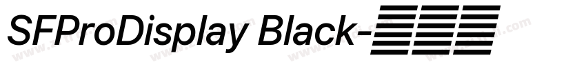 SFProDisplay Black字体转换